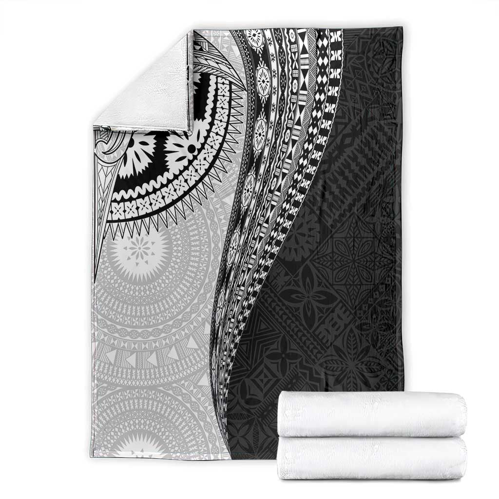 Fijian Masi Tattoos Blanket with Tapa Tribal Pattern - Polynesian Pride