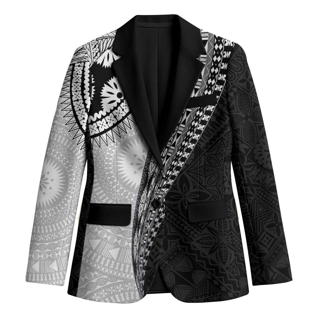 Fijian Masi Tattoos Blazer with Tapa Tribal Pattern - Polynesian Pride
