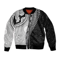 Fijian Masi Tattoos Bomber Jacket with Tapa Tribal Pattern - Polynesian Pride