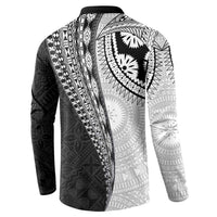 Fijian Masi Tattoos Button Sweatshirt with Tapa Tribal Pattern - Polynesian Pride