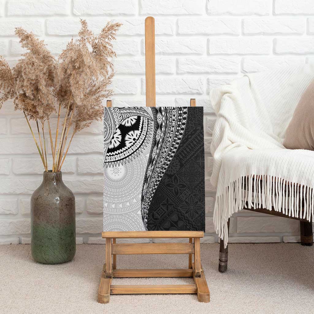 Fijian Masi Tattoos Canvas Wall Art with Tapa Tribal Pattern - Polynesian Pride