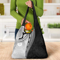 Fijian Masi Tattoos Grocery Bag with Tapa Tribal Pattern - Polynesian Pride