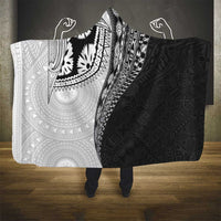 Fijian Masi Tattoos Hooded Blanket with Tapa Tribal Pattern - Polynesian Pride
