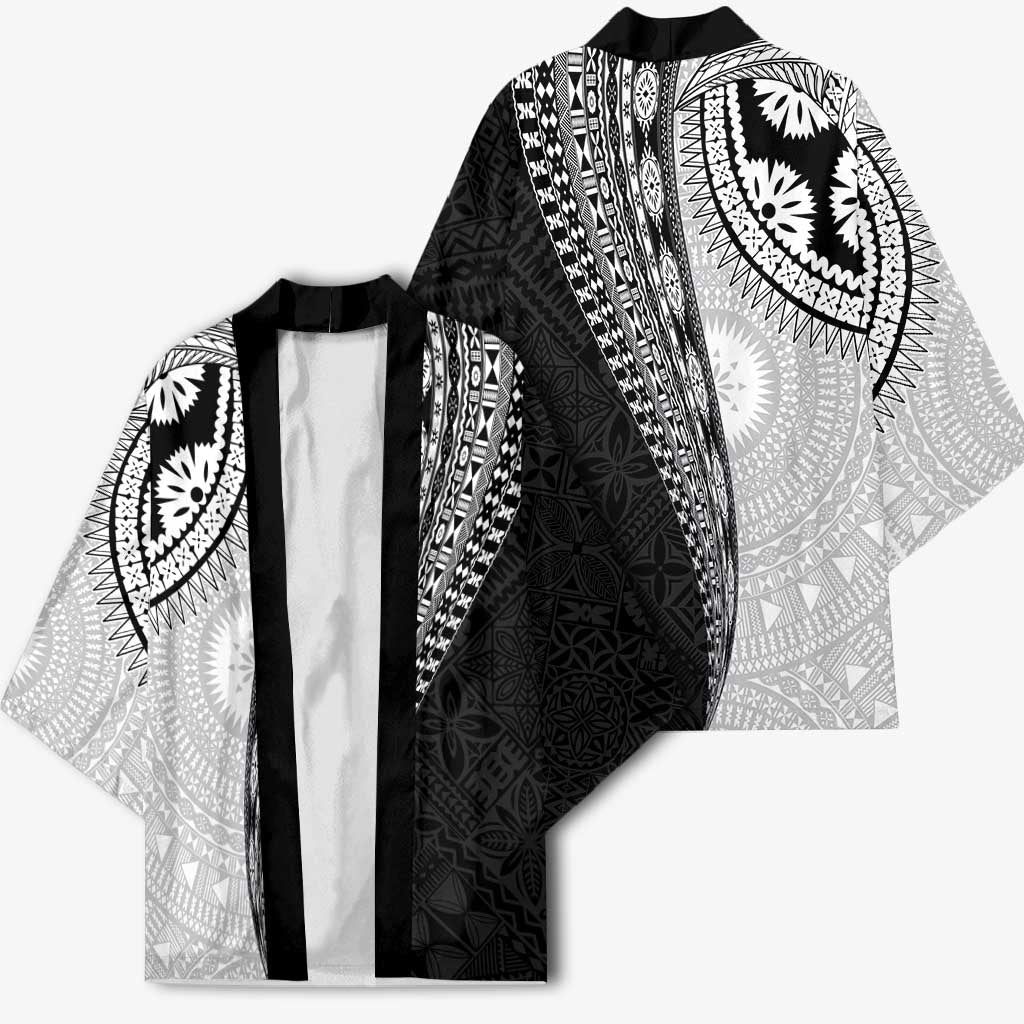 Fijian Masi Tattoos Kimono with Tapa Tribal Pattern - Polynesian Pride