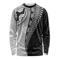Fijian Masi Tattoos Long Sleeve Shirt with Tapa Tribal Pattern - Polynesian Pride