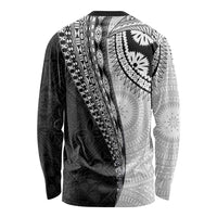 Fijian Masi Tattoos Long Sleeve Shirt with Tapa Tribal Pattern - Polynesian Pride