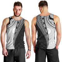 Fijian Masi Tattoos Men Tank Top with Tapa Tribal Pattern - Polynesian Pride