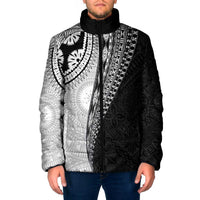 Fijian Masi Tattoos Padded Jacket with Tapa Tribal Pattern - Polynesian Pride