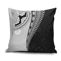 Fijian Masi Tattoos Pillow Cover with Tapa Tribal Pattern - Polynesian Pride