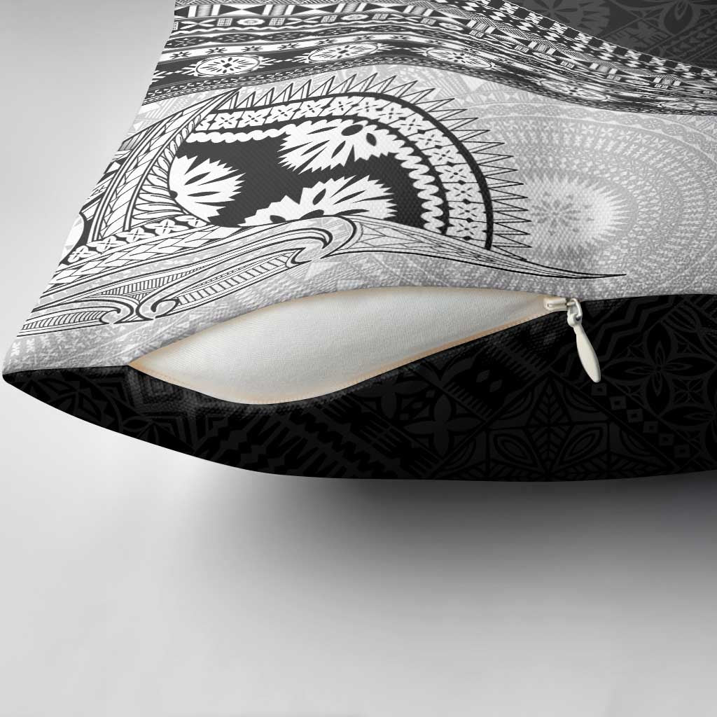 Fijian Masi Tattoos Pillow Cover with Tapa Tribal Pattern - Polynesian Pride