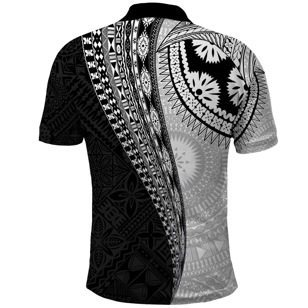 Fijian Masi Tattoos Polo Shirt with Tapa Tribal Pattern - Polynesian Pride