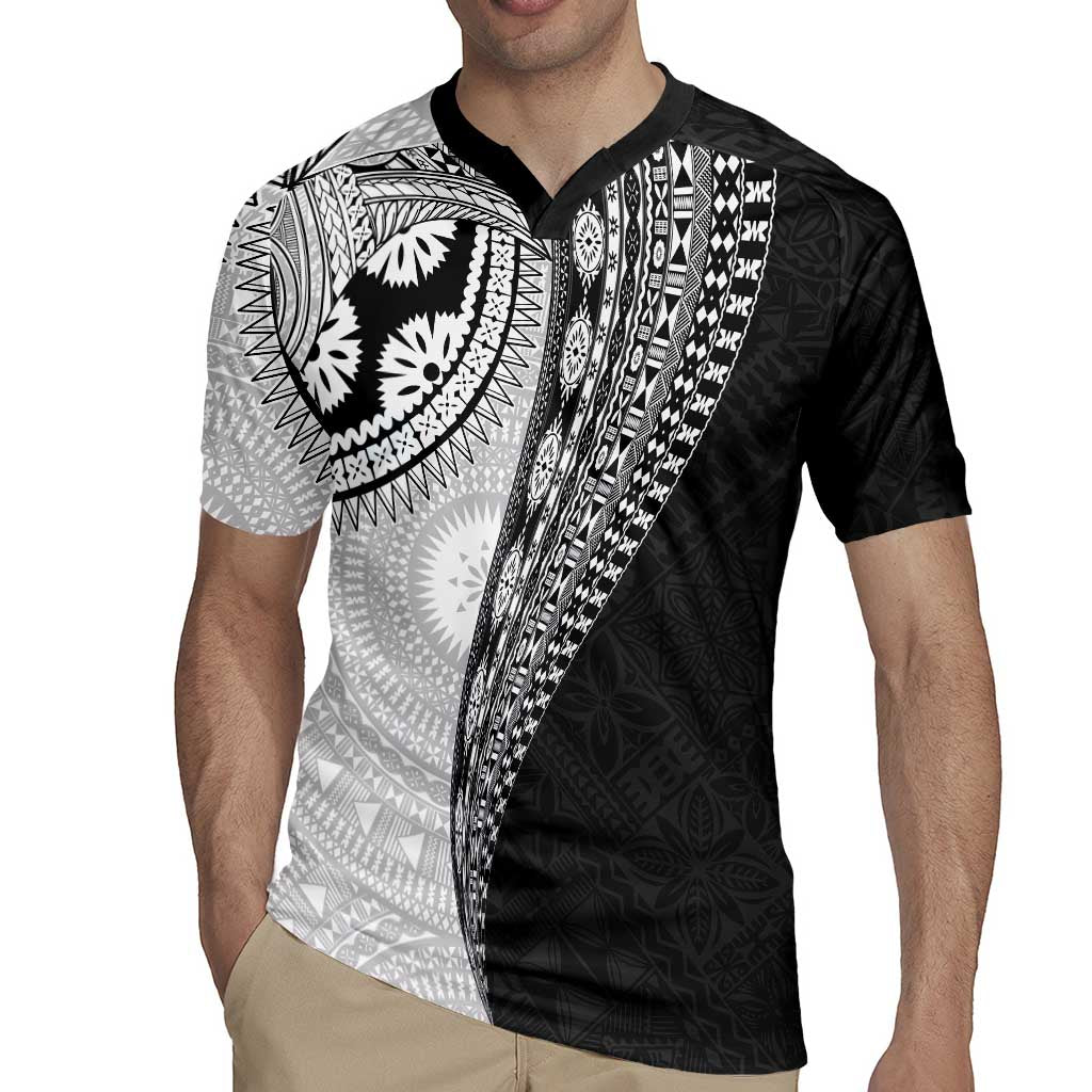 Fijian Masi Tattoos Rugby Jersey with Tapa Tribal Pattern - Polynesian Pride