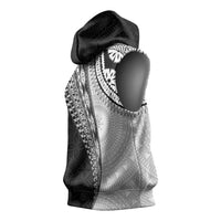 Fijian Masi Tattoos Sleeveless Hoodie with Tapa Tribal Pattern - Polynesian Pride