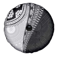 Fijian Masi Tattoos Spare Tire Cover with Tapa Tribal Pattern - Polynesian Pride