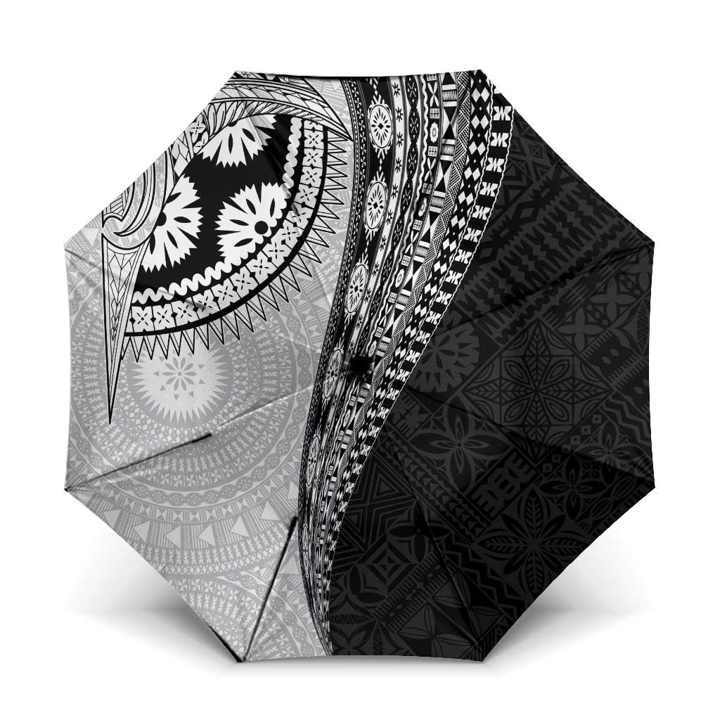 Fijian Masi Tattoos Umbrella with Tapa Tribal Pattern - Polynesian Pride