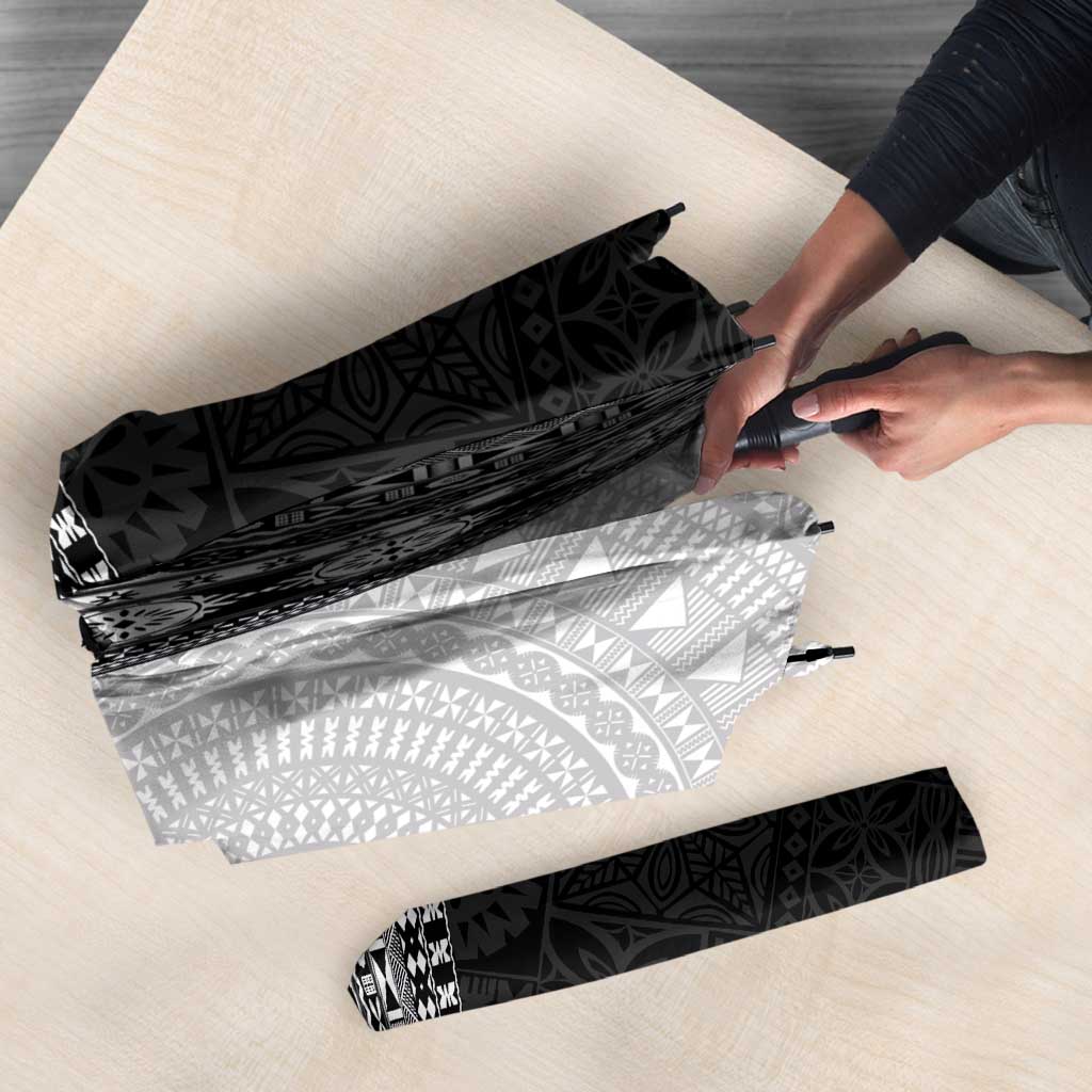 Fijian Masi Tattoos Umbrella with Tapa Tribal Pattern - Polynesian Pride