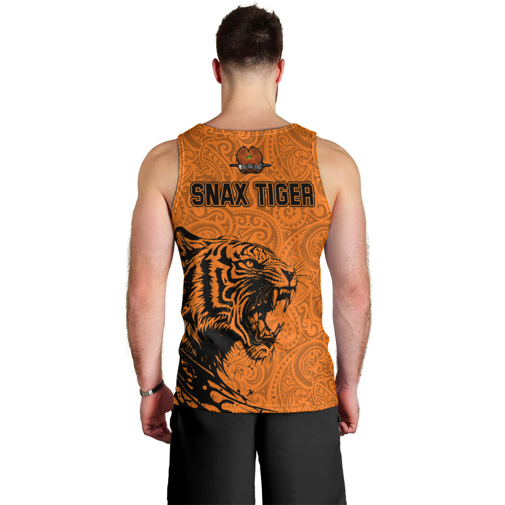 PNG Lae Snax Tigers Rugby Men Tank Top The Tigers Head and PNG Bird Polynesian Tattoo LT03 - Polynesian Pride