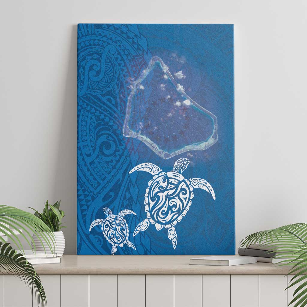 Cook Islands Manihiki Atoll Canvas Wall Art Maori Turtle and Polynesian Pattern LT03 - Polynesian Pride