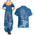 Cook Islands Manihiki Atoll Couples Matching Summer Maxi Dress and Hawaiian Shirt Maori Turtle and Polynesian Pattern