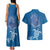 Cook Islands Manihiki Atoll Couples Matching Tank Maxi Dress and Hawaiian Shirt Maori Turtle and Polynesian Pattern