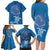 Cook Islands Manihiki Atoll Family Matching Long Sleeve Bodycon Dress and Hawaiian Shirt Maori Turtle and Polynesian Pattern