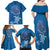 Cook Islands Manihiki Atoll Family Matching Off Shoulder Maxi Dress and Hawaiian Shirt Maori Turtle and Polynesian Pattern