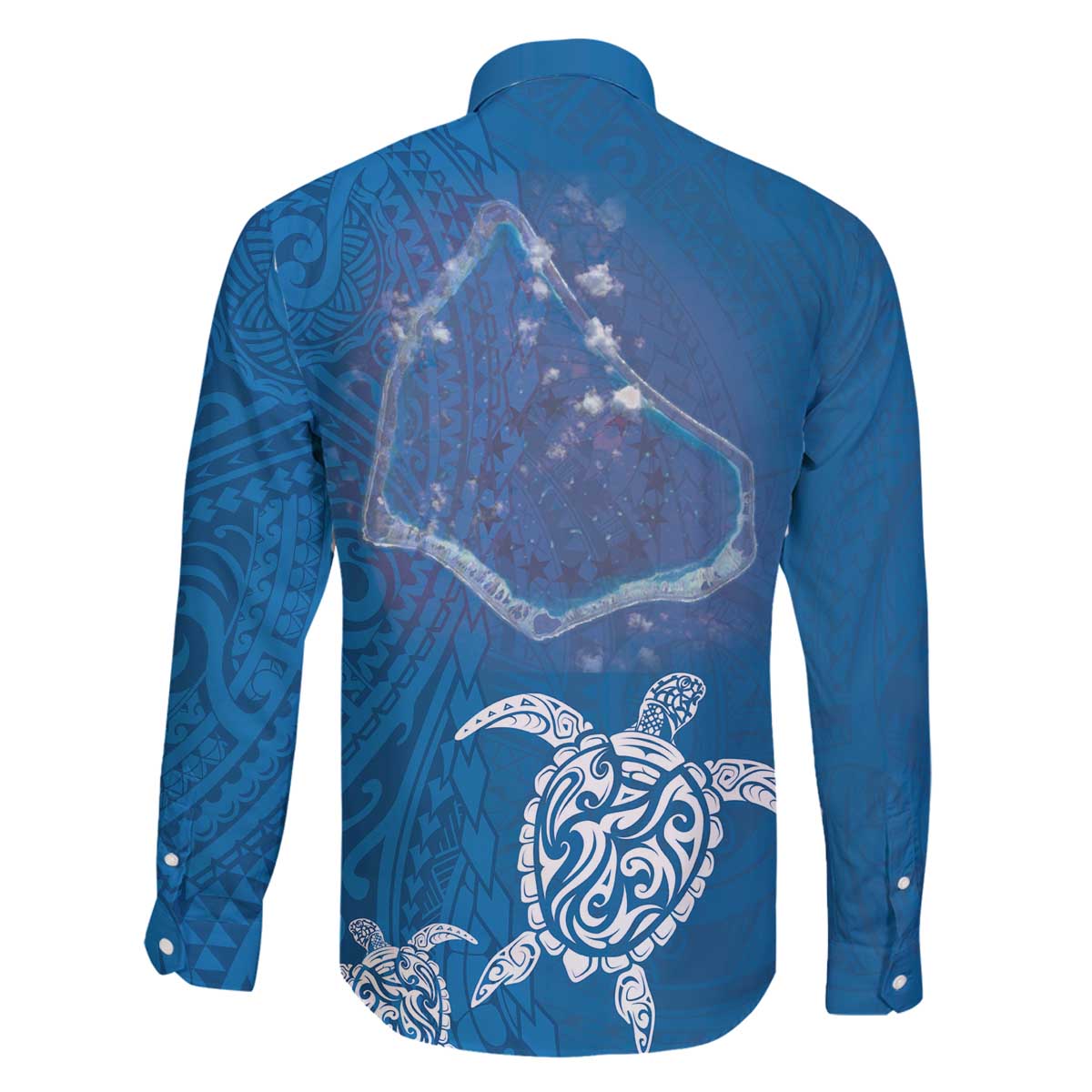 Cook Islands Manihiki Atoll Family Matching Off Shoulder Short Dress and Hawaiian Shirt Maori Turtle and Polynesian Pattern LT03 - Polynesian Pride
