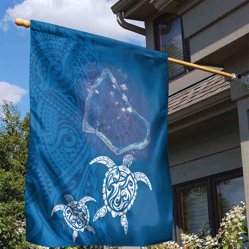 Cook Islands Manihiki Atoll Garden Flag Maori Turtle and Polynesian Pattern LT03 - Polynesian Pride