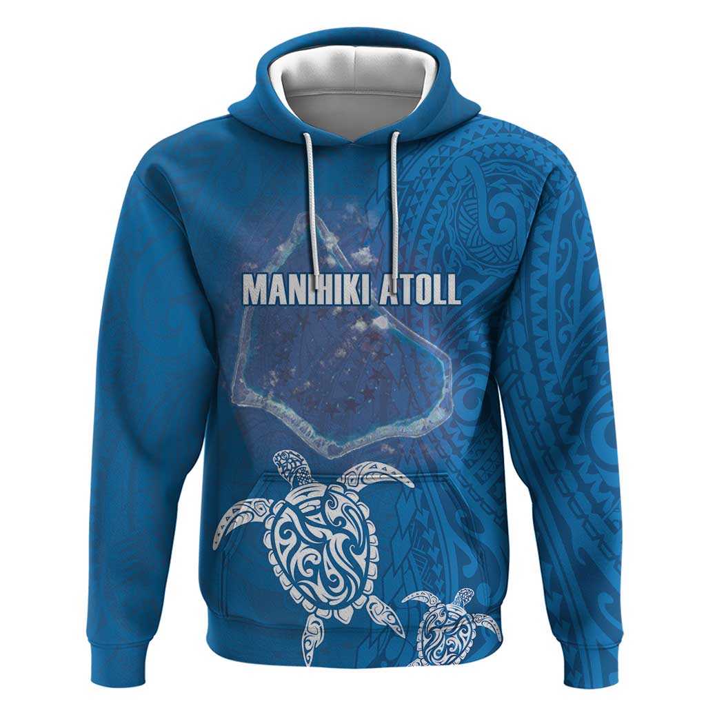 Cook Islands Manihiki Atoll Hoodie Maori Turtle and Polynesian Pattern