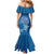 Cook Islands Manihiki Atoll Mermaid Dress Maori Turtle and Polynesian Pattern