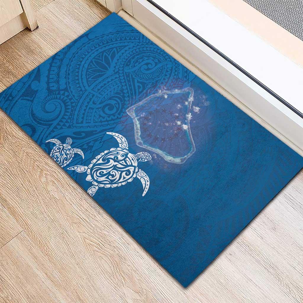 Cook Islands Manihiki Atoll Rubber Doormat Maori Turtle and Polynesian Pattern LT03 - Polynesian Pride