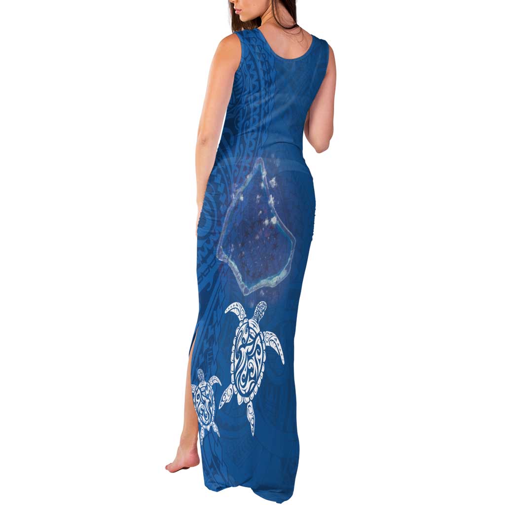 Cook Islands Manihiki Atoll Tank Maxi Dress Maori Turtle and Polynesian Pattern LT03 - Polynesian Pride