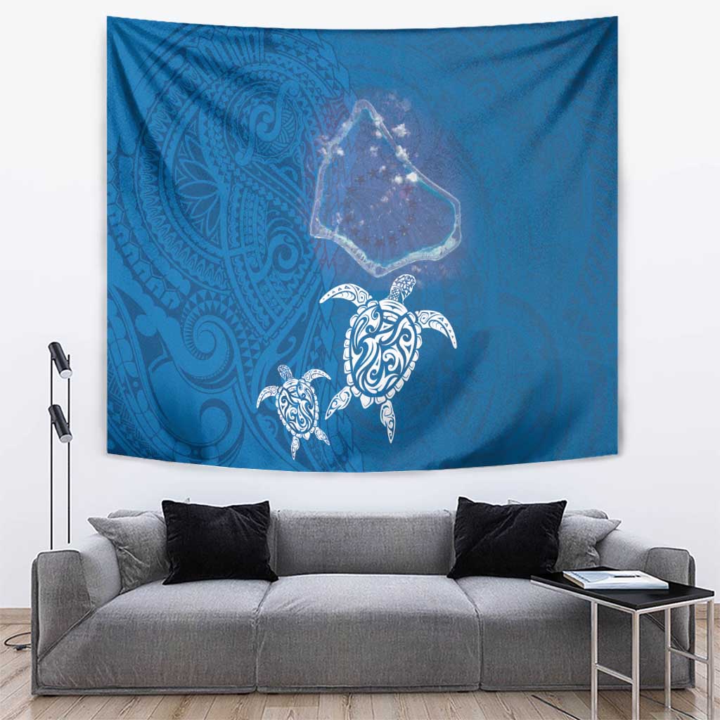 Cook Islands Manihiki Atoll Tapestry Maori Turtle and Polynesian Pattern