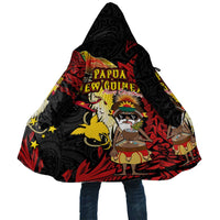 Papua New Guinea Christmas Cloak Funny Melanesian Santa with Bird-of-paradise Tribal Style - Polynesian Pride