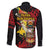Papua New Guinea Christmas Family Matching Long Sleeve Bodycon Dress and Hawaiian Shirt Funny Melanesian Santa with Bird-of-paradise Tribal Style - Polynesian Pride