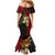 Papua New Guinea Christmas Family Matching Mermaid Dress and Hawaiian Shirt Funny Melanesian Santa with Bird-of-paradise Tribal Style - Polynesian Pride