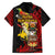 Papua New Guinea Christmas Family Matching Off The Shoulder Long Sleeve Dress and Hawaiian Shirt Funny Melanesian Santa with Bird-of-paradise Tribal Style - Polynesian Pride