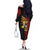Papua New Guinea Christmas Family Matching Off The Shoulder Long Sleeve Dress and Hawaiian Shirt Funny Melanesian Santa with Bird-of-paradise Tribal Style - Polynesian Pride
