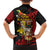 Papua New Guinea Christmas Family Matching Off Shoulder Short Dress and Hawaiian Shirt Funny Melanesian Santa with Bird-of-paradise Tribal Style - Polynesian Pride