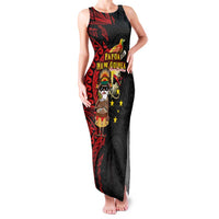 Papua New Guinea Christmas Family Matching Tank Maxi Dress and Hawaiian Shirt Funny Melanesian Santa with Bird-of-paradise Tribal Style - Polynesian Pride