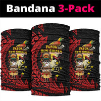 Papua New Guinea Christmas Neck Gaiter Funny Melanesian Santa with Bird-of-paradise Tribal Style - Polynesian Pride