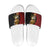 Papua New Guinea Christmas Slide Sandals Funny Melanesian Santa with Bird-of-paradise Tribal Style - Polynesian Pride