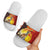 Australia and Papua New Guinea Together Slide Sandals Bird-of-paradise and Kangaroo with Oro Tapa and Aboriginal Art Motifs - Polynesian Pride
