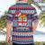 Fiji Christmas Hawaiian Shirt Fijian Santa and Coat of Arms Mix Tapa Pattern Striped Style LT03 - Polynesian Pride