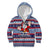 Fiji Christmas Kid Hoodie Fijian Santa and Coat of Arms Mix Tapa Pattern Striped Style LT03 - Polynesian Pride