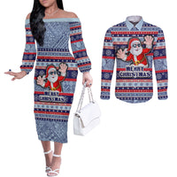 custom-fiji-christmas-couples-matching-off-the-shoulder-long-sleeve-dress-and-long-sleeve-button-shirts-fijian-santa-and-coat-of-arms-mix-tapa-pattern-striped-style