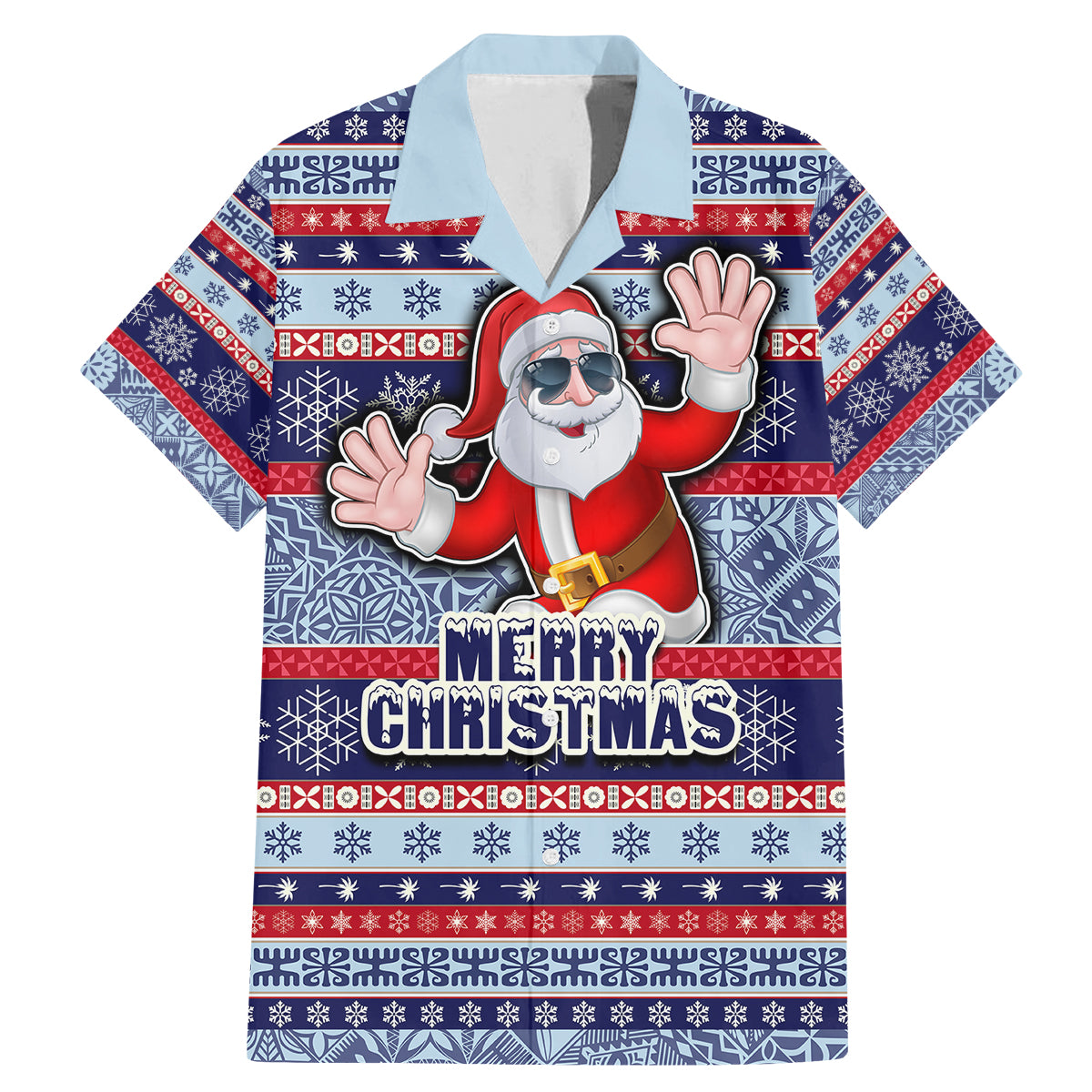 custom-fiji-christmas-family-matching-mermaid-dress-and-hawaiian-shirt-fijian-santa-and-coat-of-arms-mix-tapa-pattern-striped-style