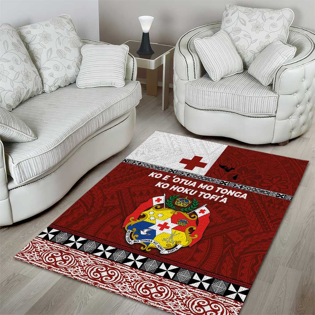 Tongan Culture Area Rug Ngatu Art Tattoo and Emblem of Tonga LT03 - Polynesian Pride