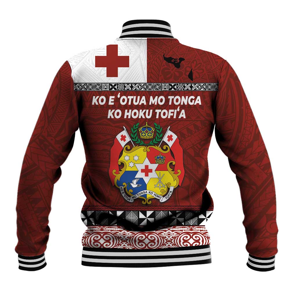 Tongan Culture Baseball Jacket Ngatu Art Tattoo and Emblem of Tonga LT03 - Polynesian Pride