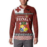 Tongan Culture Button Sweatshirt Ngatu Art Tattoo and Emblem of Tonga LT03 - Polynesian Pride